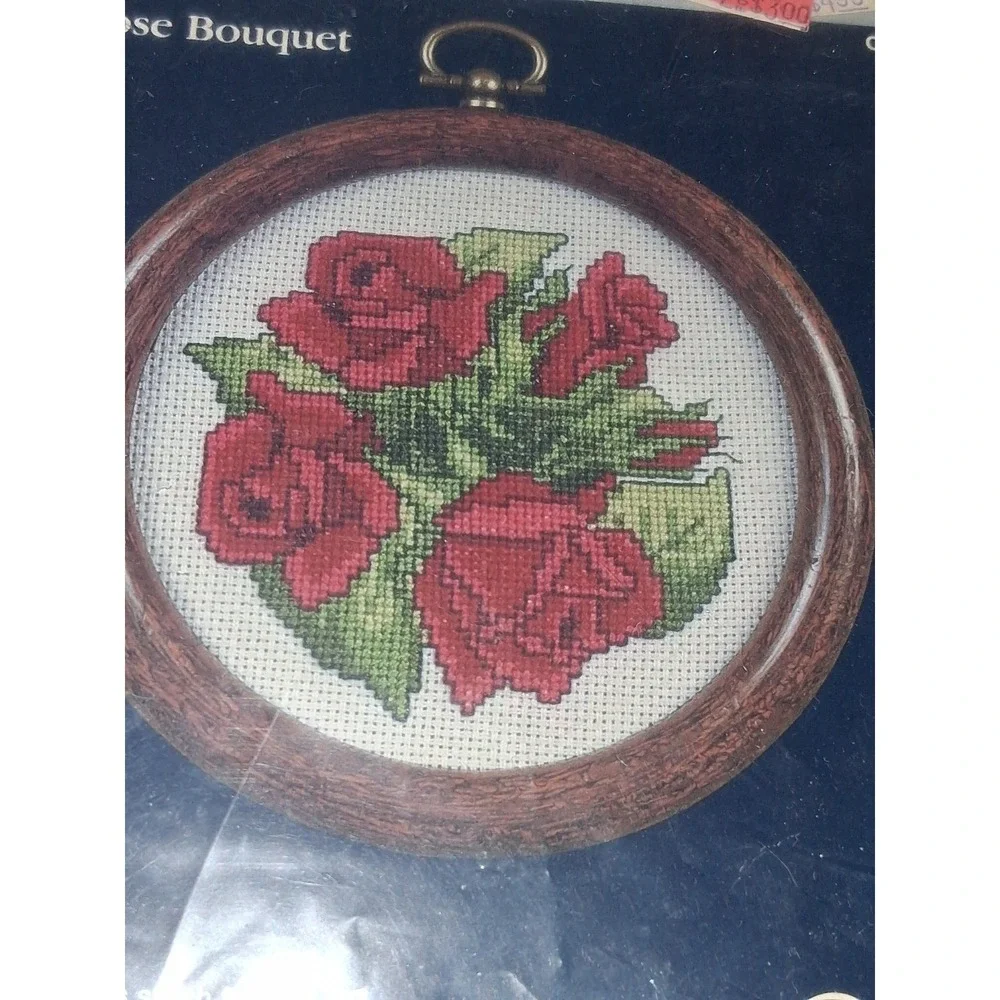 Vintage 1985 Dale Burdett Rose Bouquet Cross Stitch Kit CK214 Complete